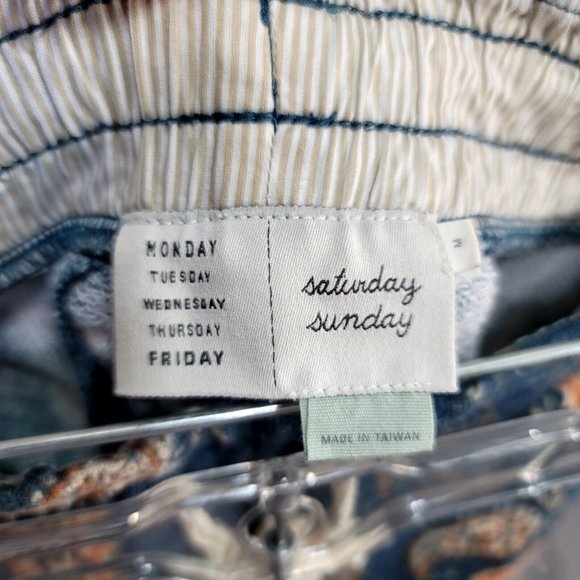 Anthropologie Saturday Sunday S Sophia Floral Paisley Jogger Lounge Pants Comfy - Picture 5 of 7